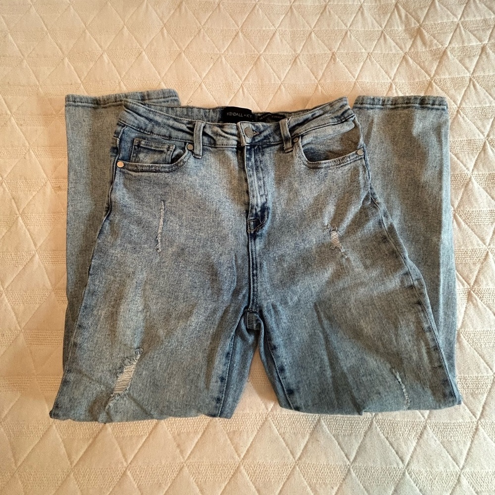 Kendall + Kylie The Icon High Rise Straight Womend Size 7 / 28